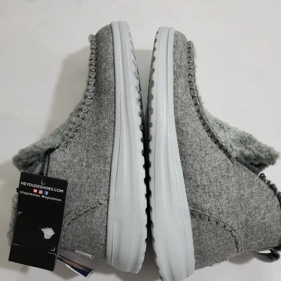 Hey Dude Denny Ombre Silver Dream NWT Size 7 US Boot Sherpa Lightweight