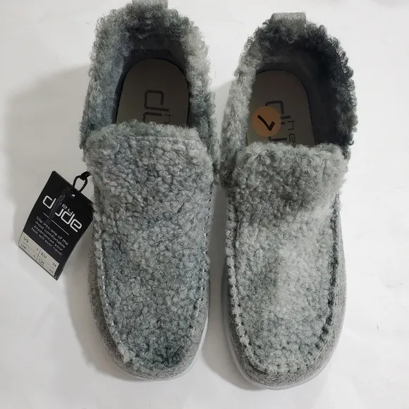 Hey Dude Denny Ombre Silver Dream NWT Size 7 US Boot Sherpa Lightweight