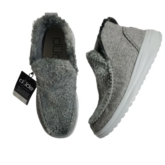 Hey Dude Denny Ombre Silver Dream NWT Size 7 US Boot Sherpa Lightweight