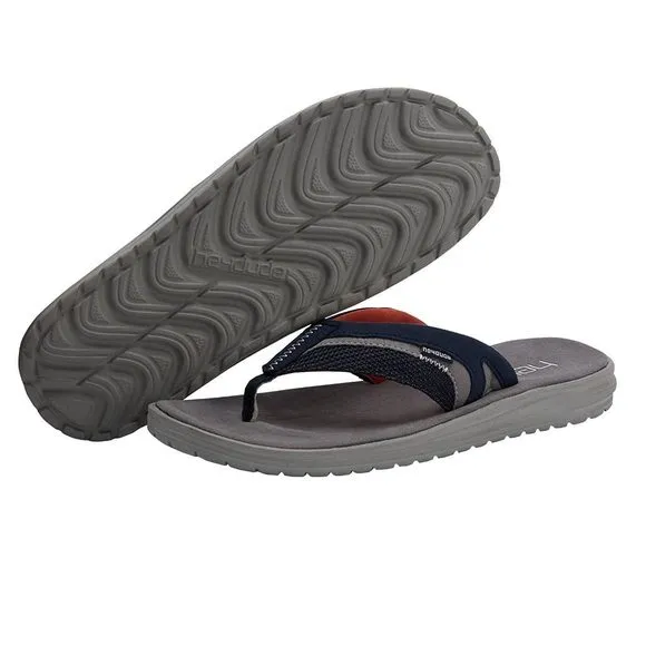 HEY DUDE MEN'S FLINN SOX NAVY SIZE 10 | MEN’S FOOTWEAR | MEN’S SLIP ON SAND