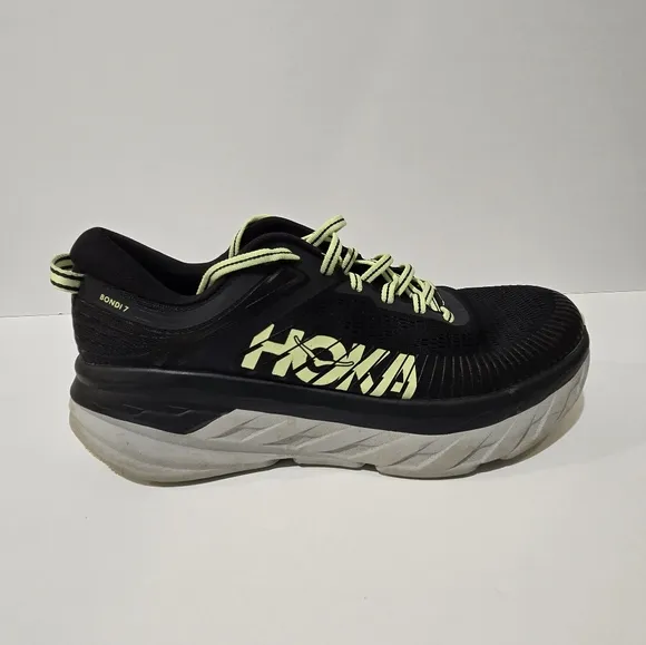 Hoka One One Bondi 7 Men's Black Sneakers Shoes 9