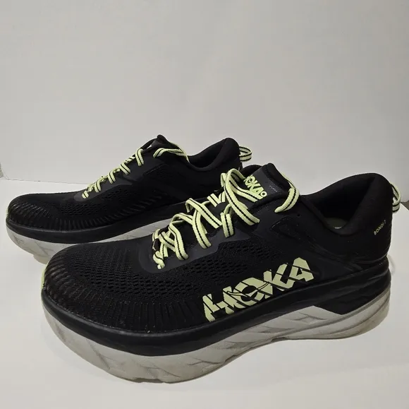 Hoka One One Bondi 7 Men's Black Sneakers Shoes 9