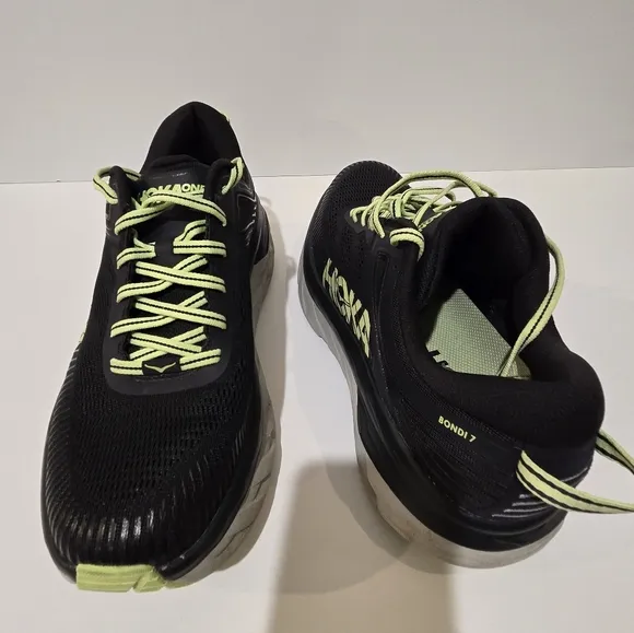 Hoka One One Bondi 7 Men's Black Sneakers Shoes 9
