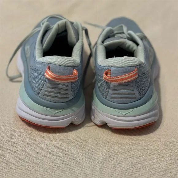 Hoka One One Bondi 7 Women's Running Shoes Blue Size 9.5