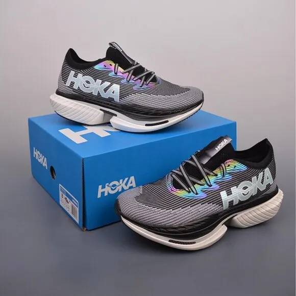 Hoka One One Cielo X1 Gray And Black Running Shoes