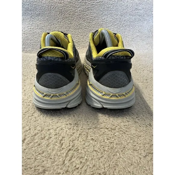 Hoka One One Stinson 3 ATR 1008326 GGFS Gray Yellow Running Shoes Mens Size 8.5