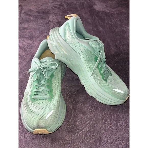 Hoka One One Women’s Bondi 8 Running Sneaker Shoes, Size 8.5 B(M) US Lime Glow