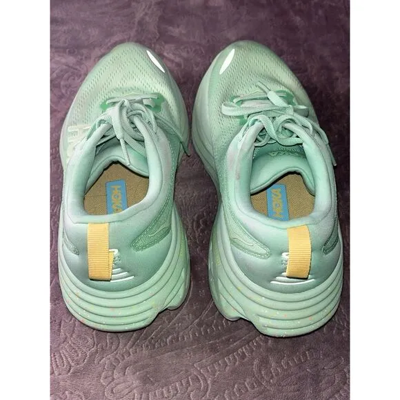 Hoka One One Women’s Bondi 8 Running Sneaker Shoes, Size 8.5 B(M) US Lime Glow
