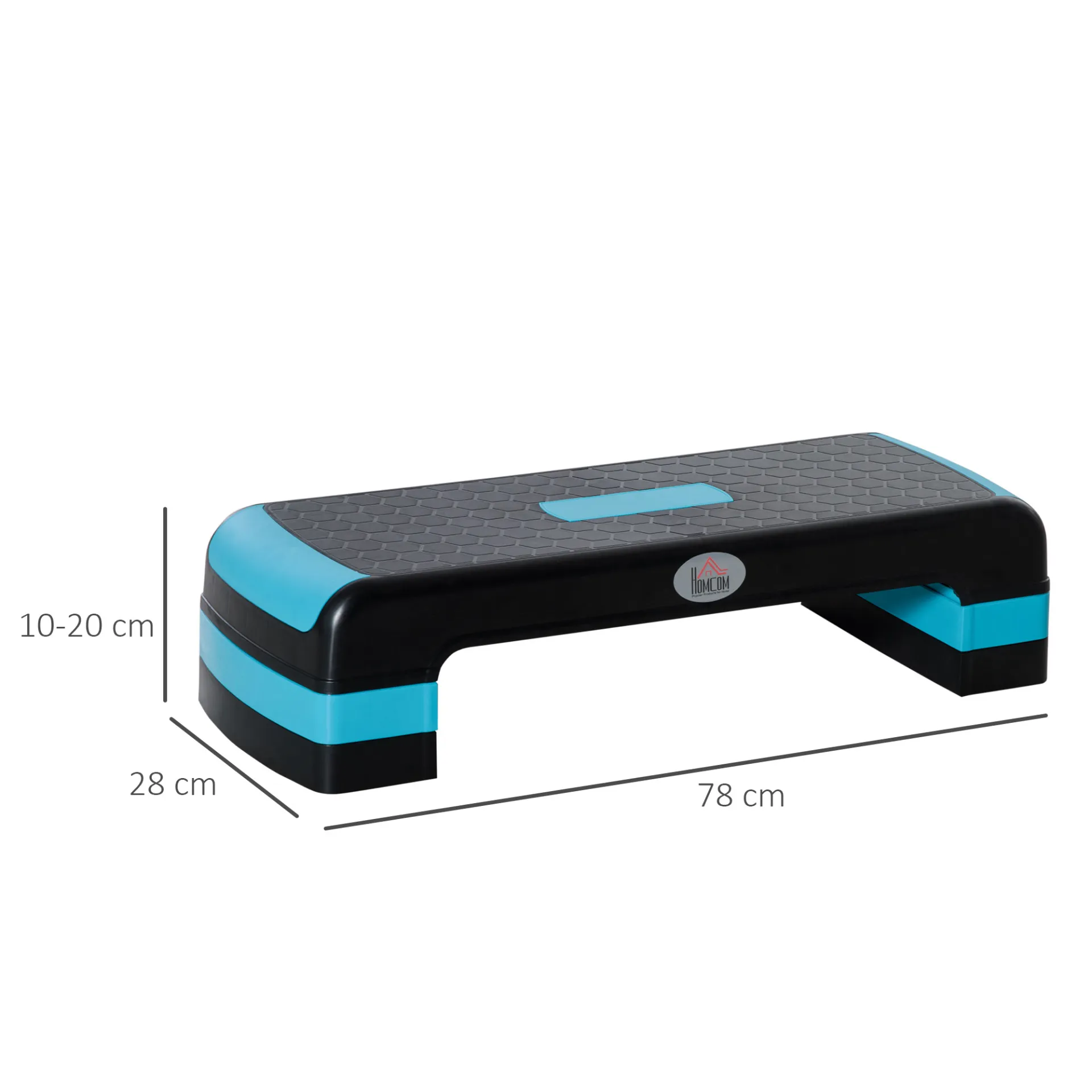 HOMCOM Adjustable Aerobic Stepper for Exercise and Workouts