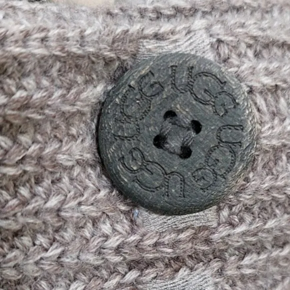 💥HOT ITEM💥UGG Cardy Sheepskin Wool Treadlite Slouch Button Boot in Grey