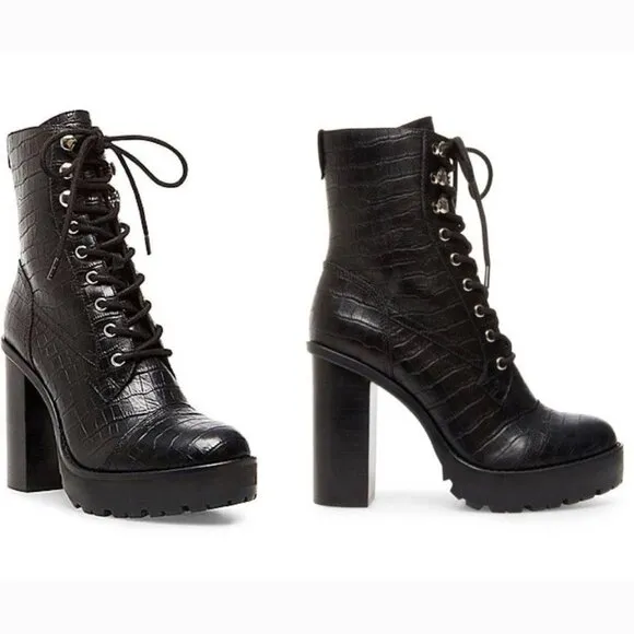 💥HOT ITEM💥Winnie Harlow x Steve Madden LisaLove Genuine Leather Croc Boots