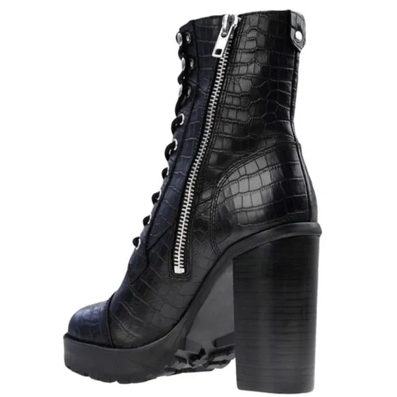 💥HOT ITEM💥Winnie Harlow x Steve Madden LisaLove Genuine Leather Croc Boots