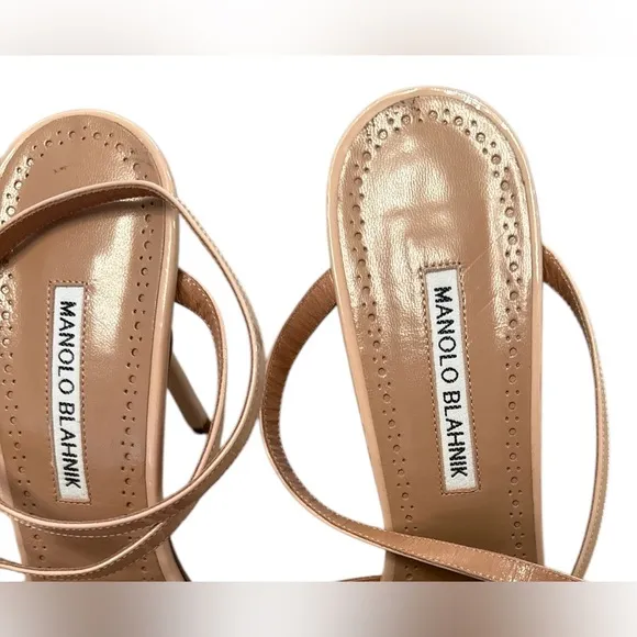 Hourani 105 patent nude sandals EUC Size 40