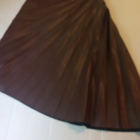 House Of Harlow Pleated Asymmetrical Faux Leather Mid-length Skirt