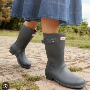 Hunter Original Short Back Adjustable Rain Boots size 11