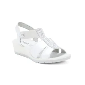 IMAC Silver Made In Italy Leather Comfort Sandals