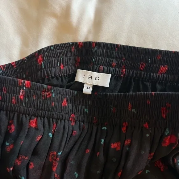 IRO Jonel Floral Asymmetrical Tiered Skirt