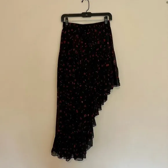 IRO Jonel Floral Asymmetrical Tiered Skirt