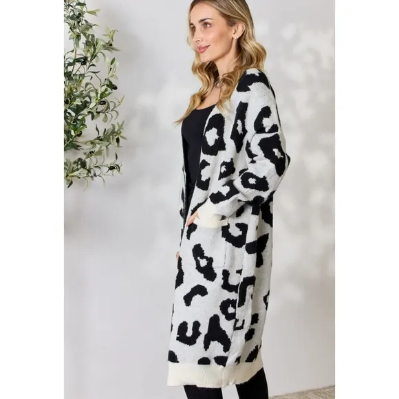 Ivory Leopard Print Cardigan