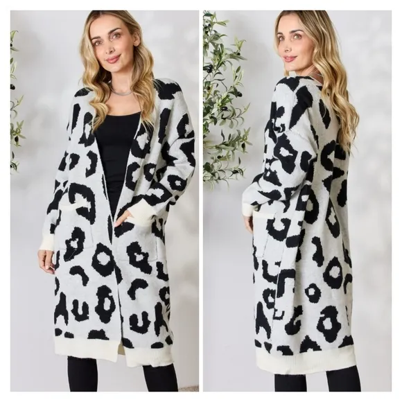 Ivory Leopard Print Cardigan