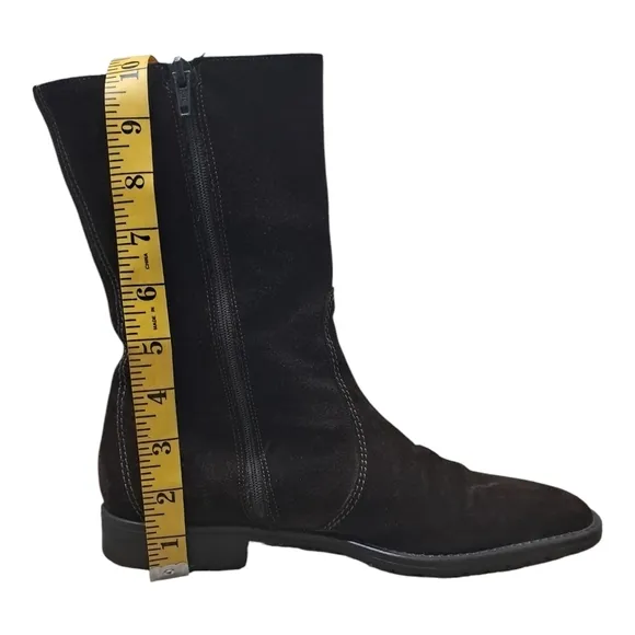 J. Crew Chocolate Mid Calf Boots with Suede Finish Size 9