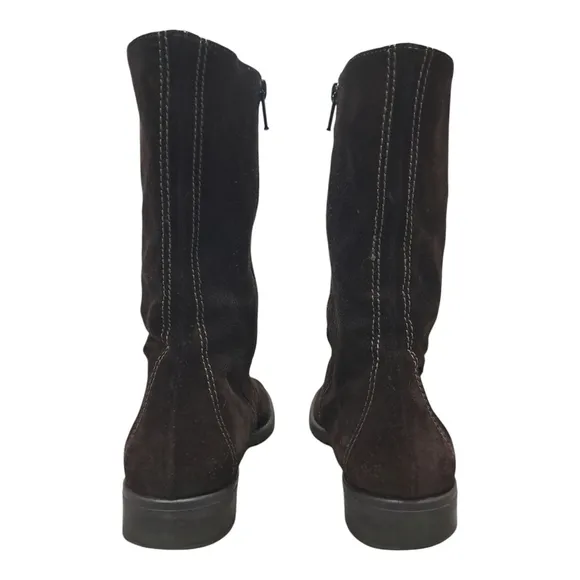 J. Crew Chocolate Mid Calf Boots with Suede Finish Size 9