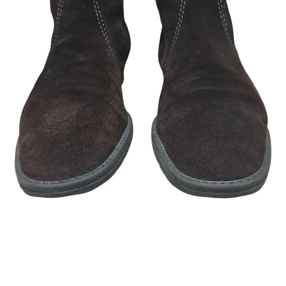 J. Crew Chocolate Mid Calf Boots with Suede Finish Size 9