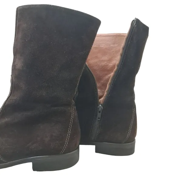 J. Crew Chocolate Mid Calf Boots with Suede Finish Size 9