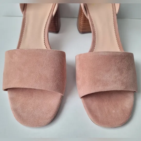 J. Crew Wide - Strap Penny Sandals in Suede, Frosted Taupe, 9.5