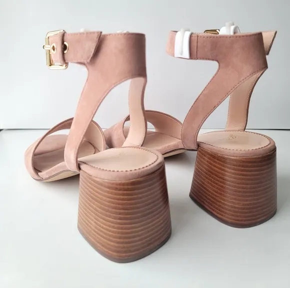 J. Crew Wide - Strap Penny Sandals in Suede, Frosted Taupe, 9.5