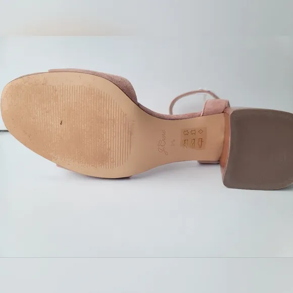 J. Crew Wide - Strap Penny Sandals in Suede, Frosted Taupe, 9.5