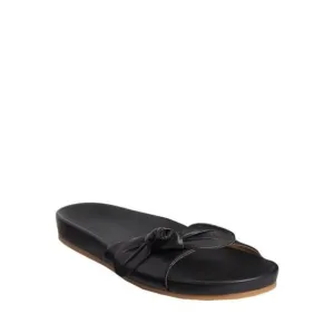 Jack Rogers Black Leather Bow Slide Sandals New Size 11 Dorothy