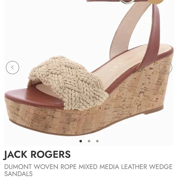 Jack Rogers Women's Tan Wedges NIB size 9