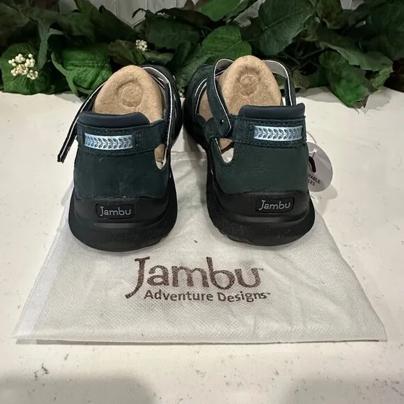 Jambu Womens Pine Adventure Designs Leather &amp; Textile Relax Foam Criss-Cross San