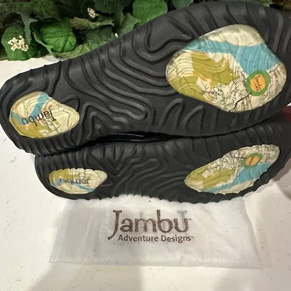 Jambu Womens Pine Adventure Designs Leather &amp; Textile Relax Foam Criss-Cross San