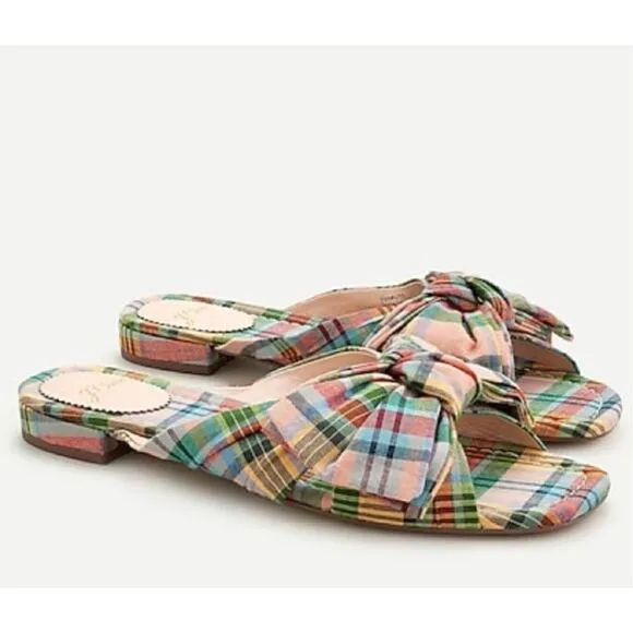 {J. Crew} Abbie Bow Scandals in Ribbon Plaid 9.5