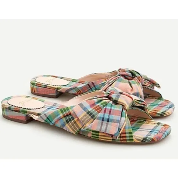 {J. Crew} Abbie Bow Scandals in Ribbon Plaid 9.5