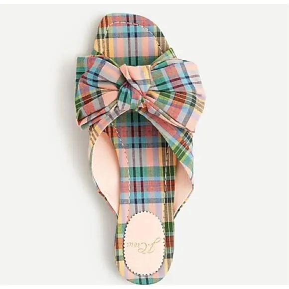 {J. Crew} Abbie Bow Scandals in Ribbon Plaid 9.5