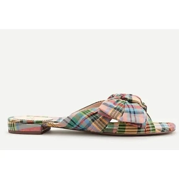 {J. Crew} Abbie Bow Scandals in Ribbon Plaid 9.5