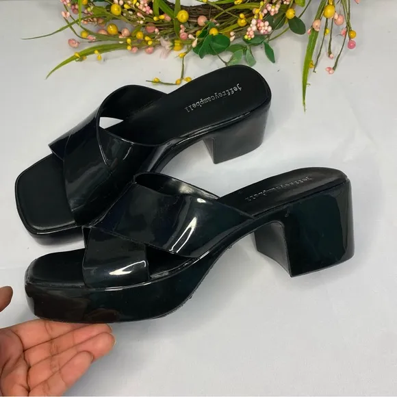 Jeffrey Campbell Bubblegum Platform Sandals In Black