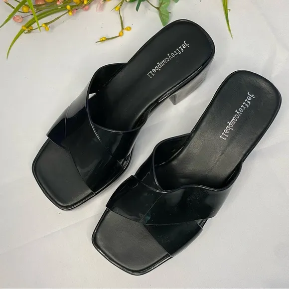 Jeffrey Campbell Bubblegum Platform Sandals In Black