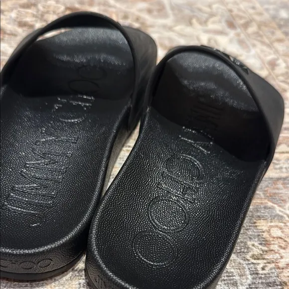 Jimmy Choo Black Slide Sandals