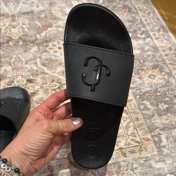 Jimmy Choo Black Slide Sandals