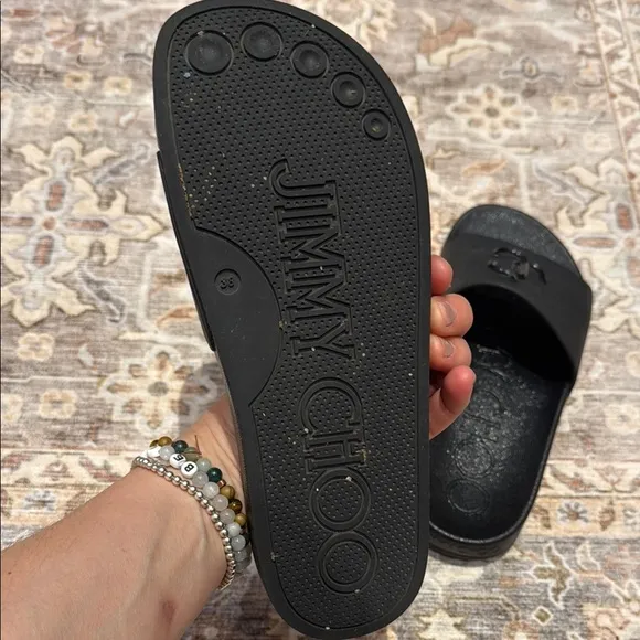 Jimmy Choo Black Slide Sandals