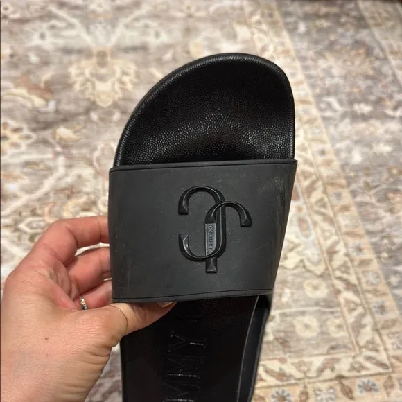 Jimmy Choo Black Slide Sandals