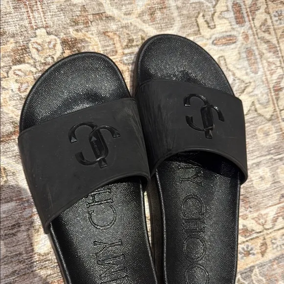 Jimmy Choo Black Slide Sandals