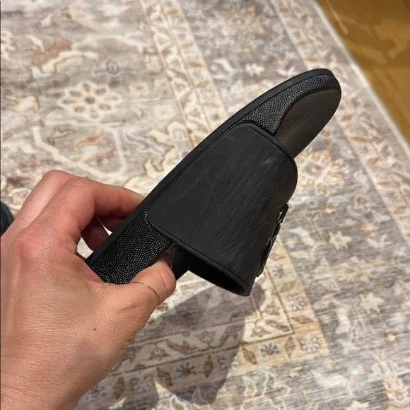 Jimmy Choo Black Slide Sandals