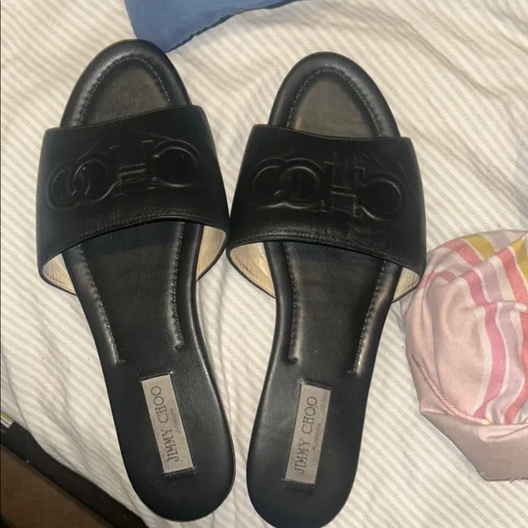 Jimmy Choo Black Slide Sandals