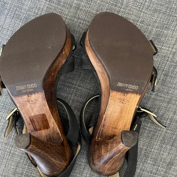 Jimmy Choo Black Women's Sandals heels size eur 37