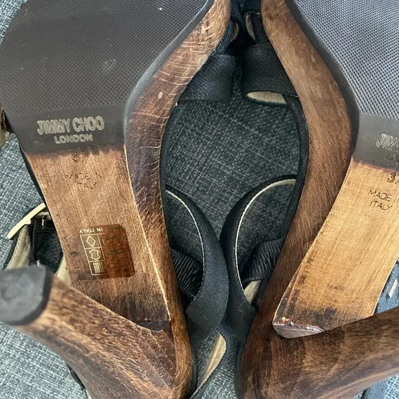 Jimmy Choo Black Women's Sandals heels size eur 37